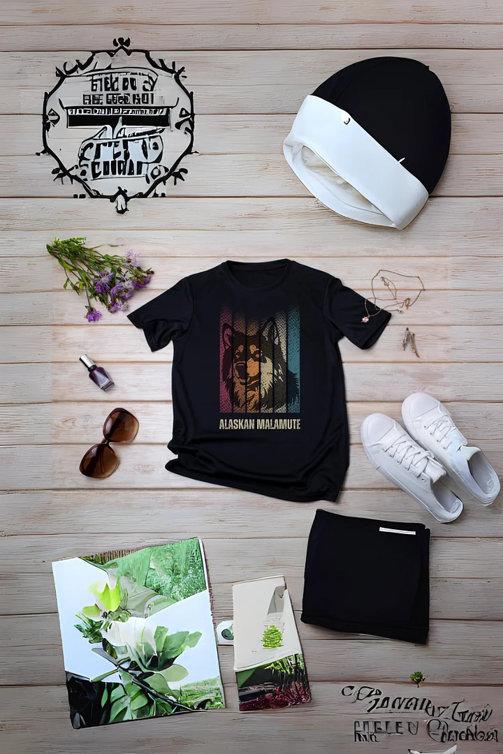 Alaskan Malamute Dark Gradation Color Regular Fit T-shirt product image (1)
