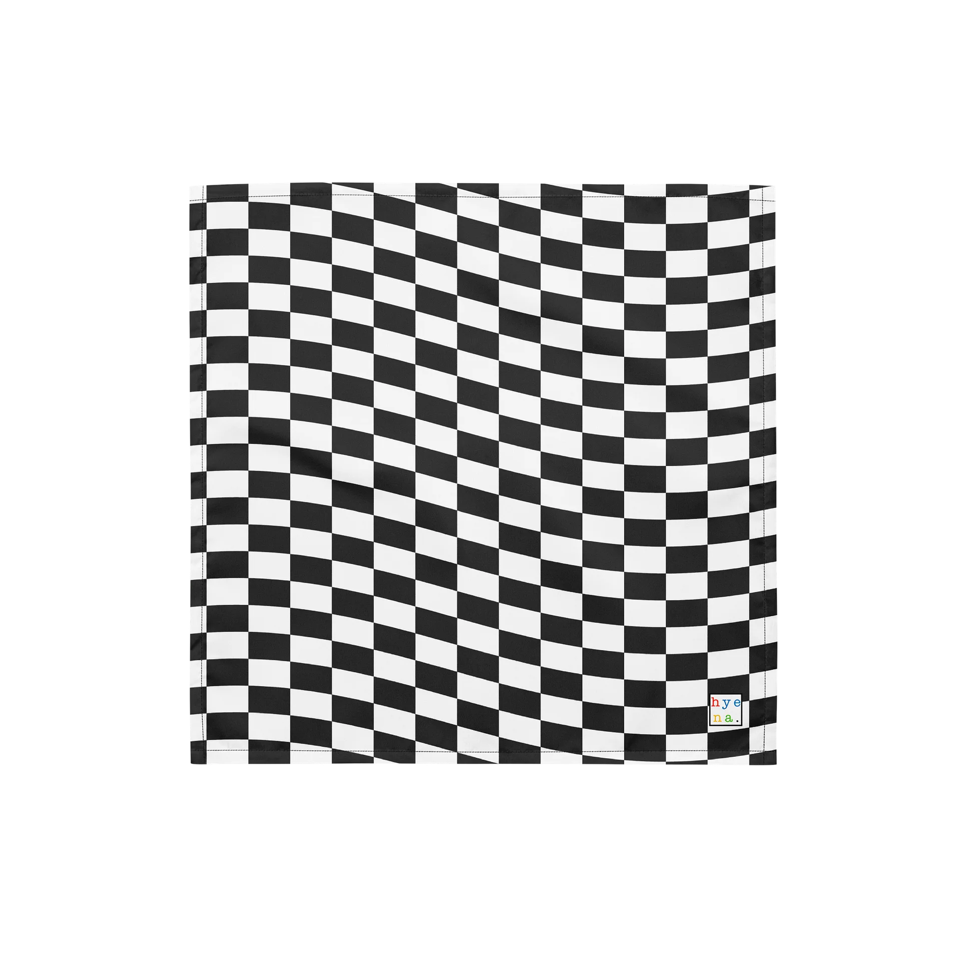 "hyena." Wobbly Checkered Bandana product image (1)
