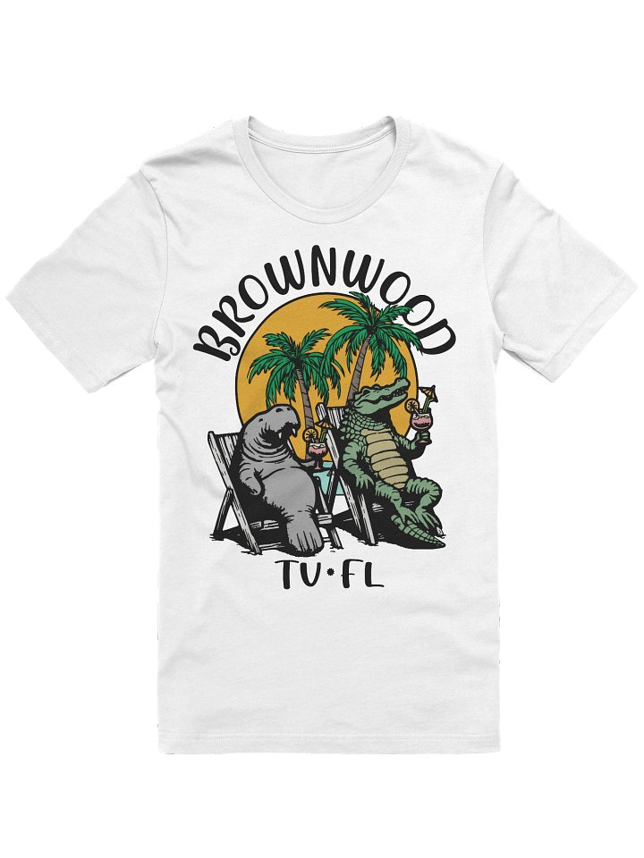 Brownwood TV Florida USA Fun Manatee Alligator Design T-shirt product image (1)