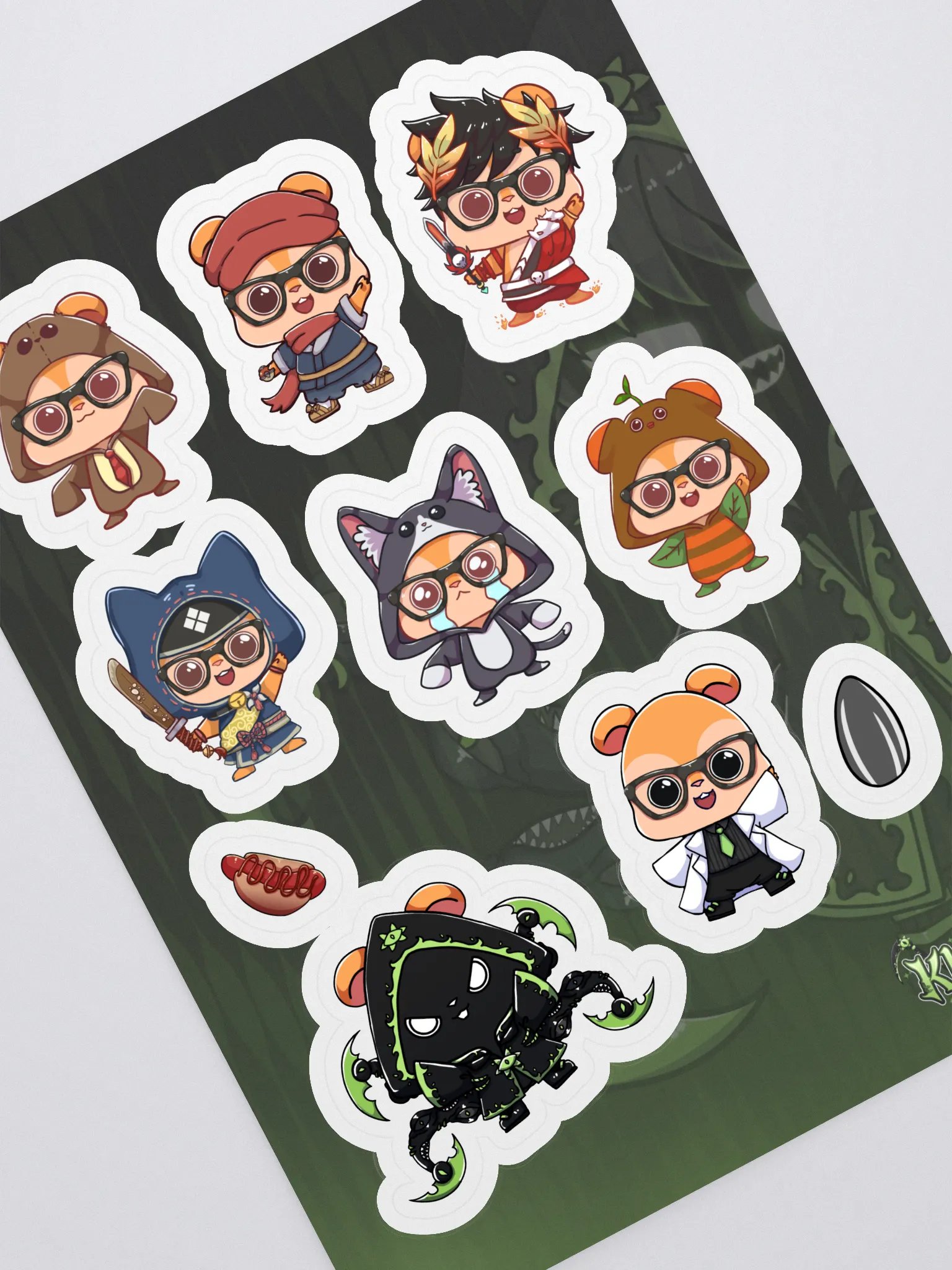 Kuma Cosplay Sticker Set product image (1)