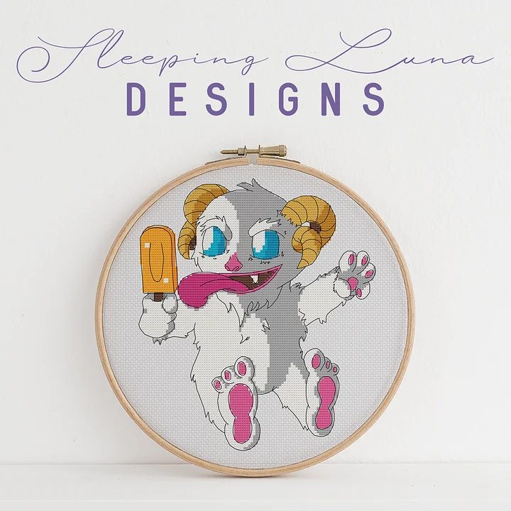 Baby Yeti Cross Stitch Pattern product image (2)
