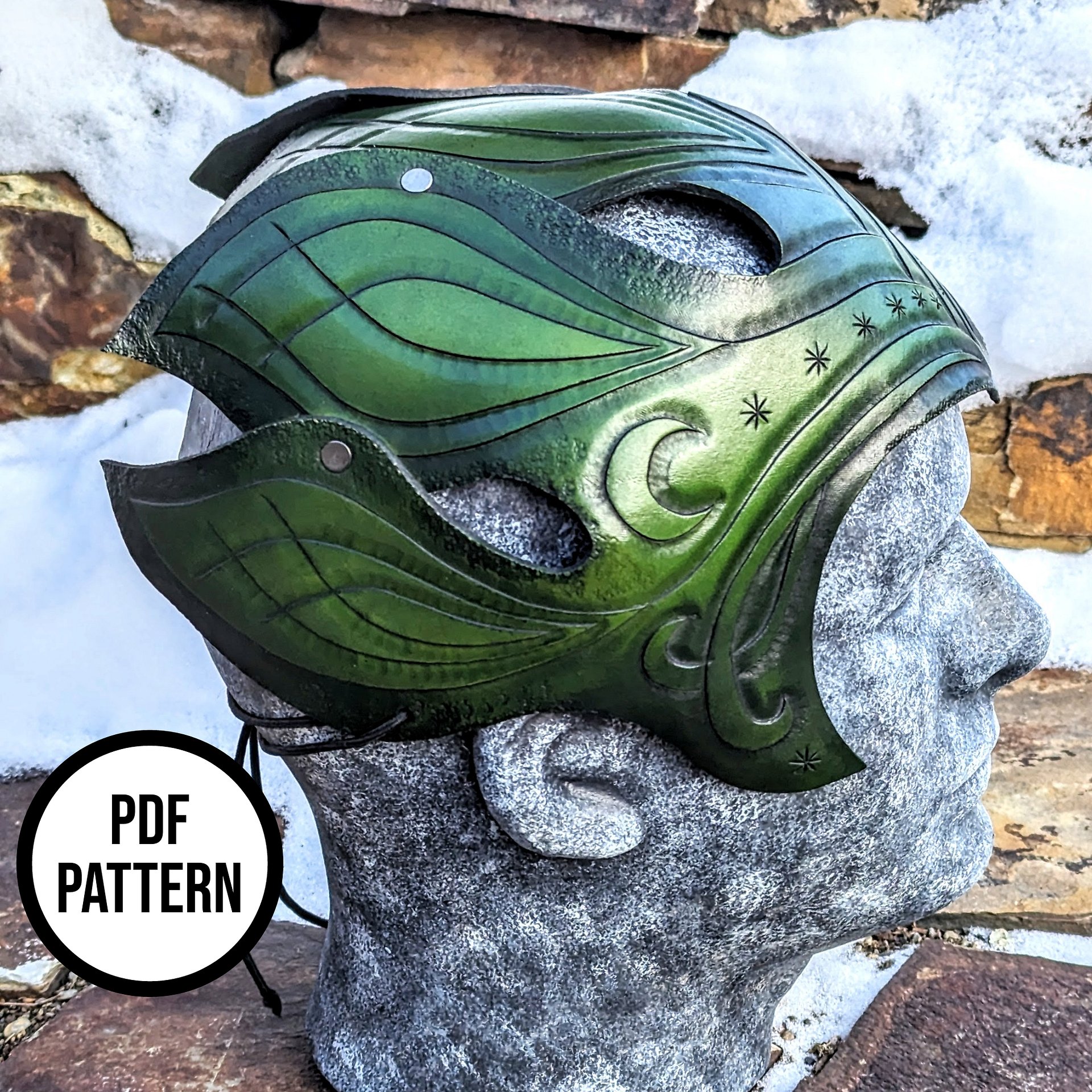 Elven Helm - PDF Pattern for Leather & EVA Foam product image (3)