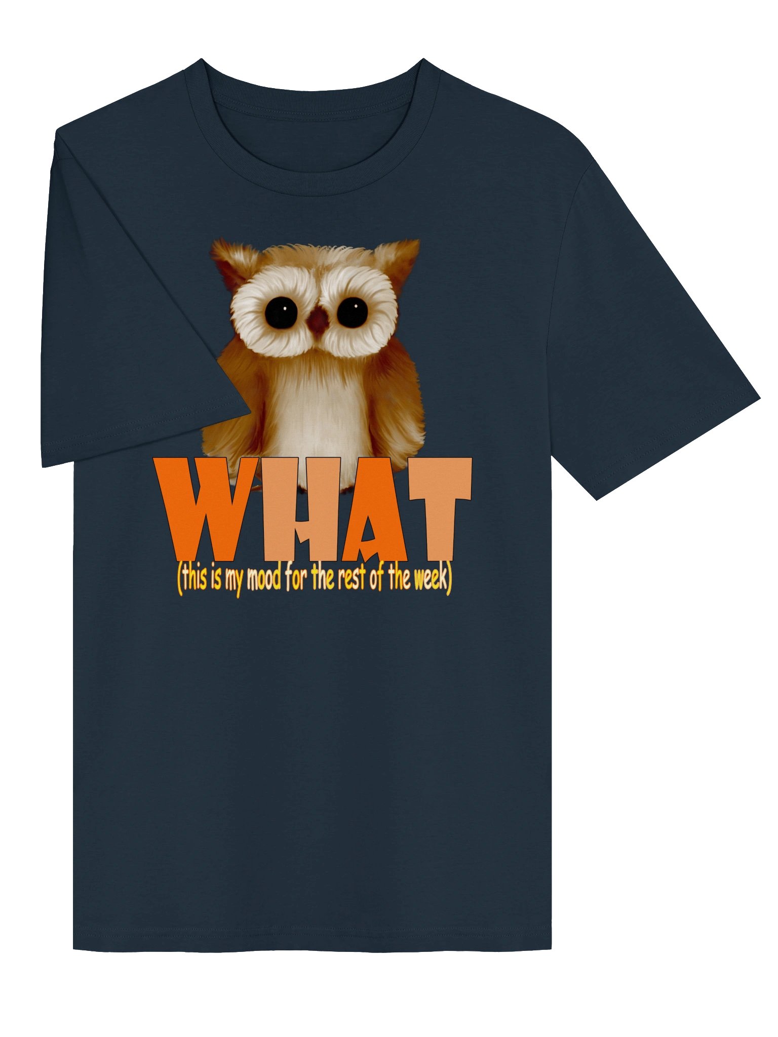 Owl "WHAT" T-Shirt. Unisex Stanley/Stella Organic Ribbed Neck T-Shirt product image (2)