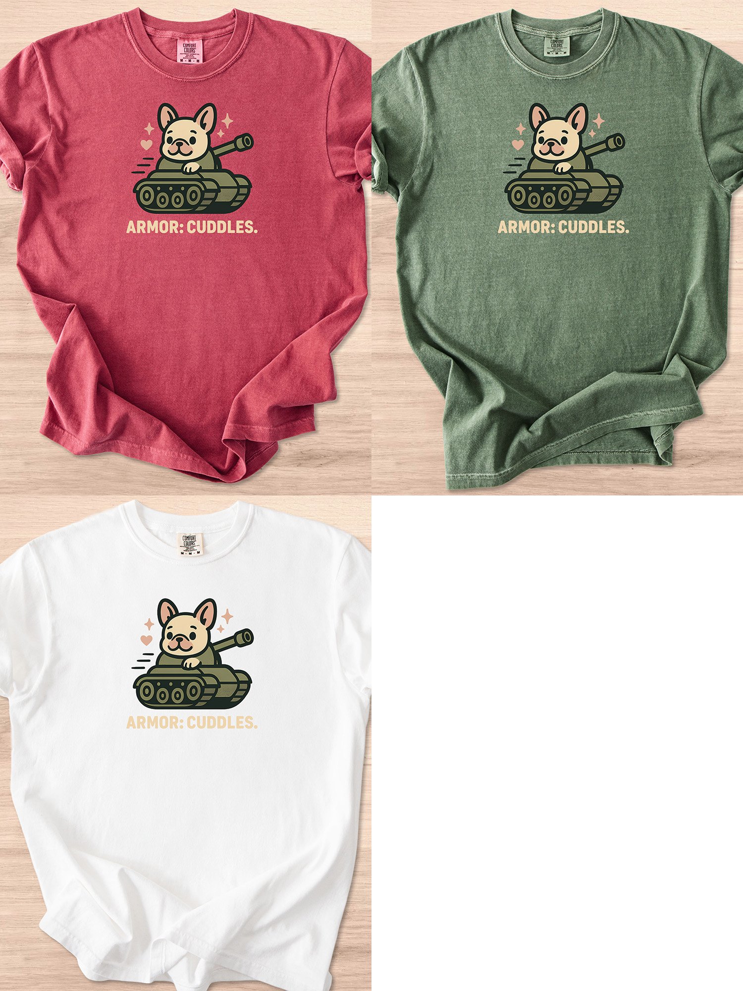 Tiny Tank Armor Cuddles (Frenchie) Tee product image (4)