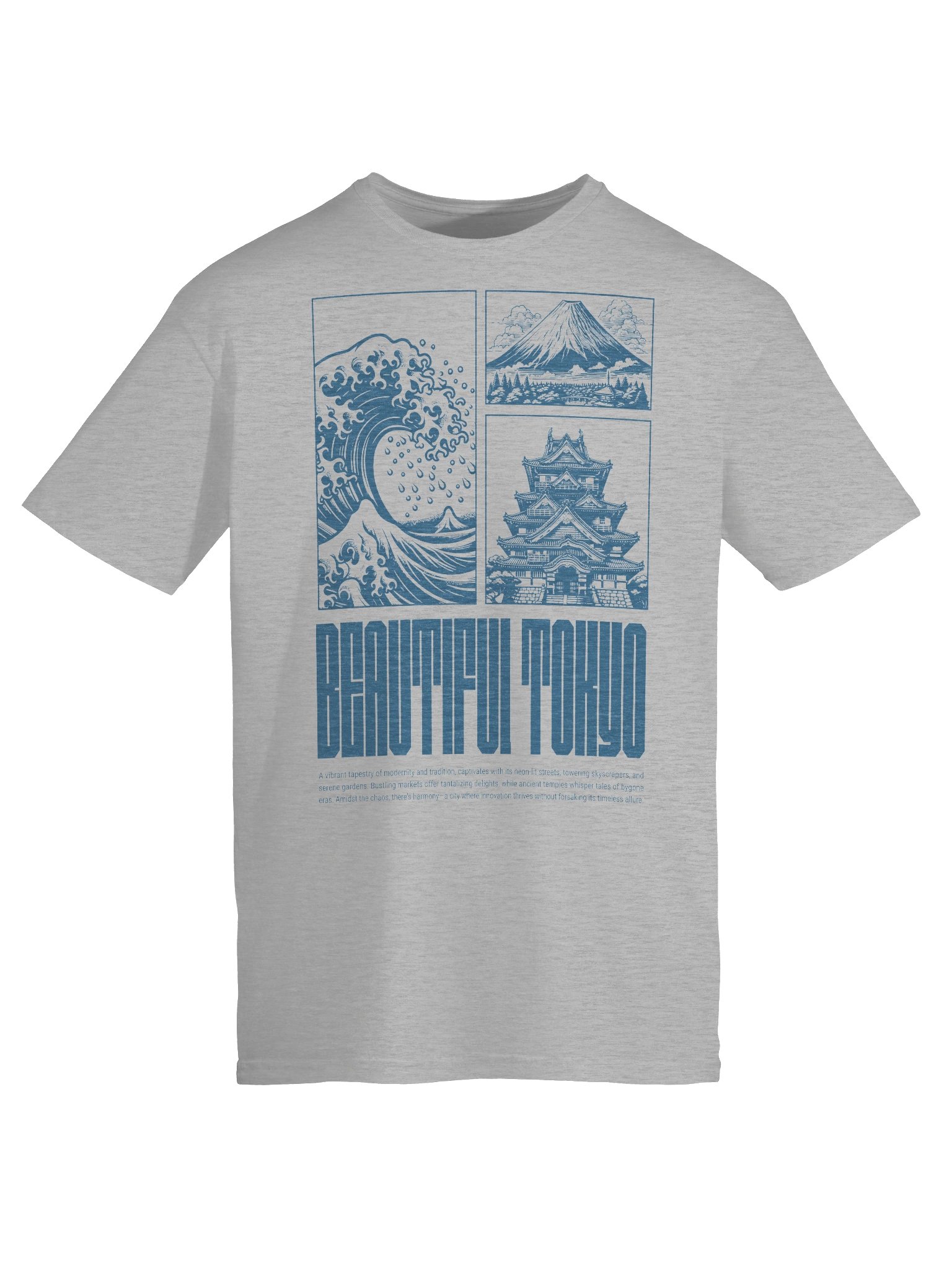 Beautiful Tokyo Wave & Fuji T-Shirt - Gildan Softstyle product image (6)