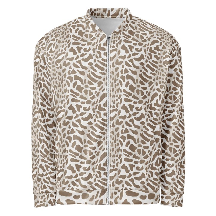 Cappuccino Giraffe Bomber Jacket product image (1)