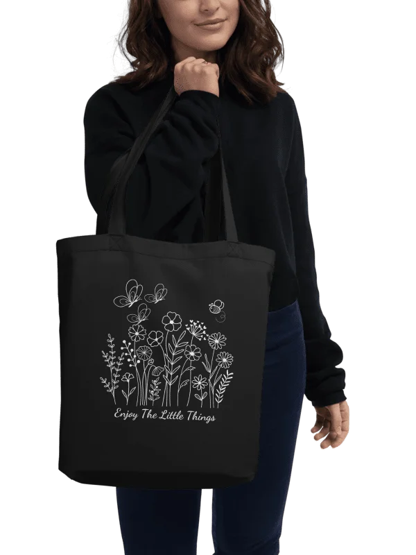 Enjoy The Little Things Floral Eco-Friendly Tote Bag product image (2)