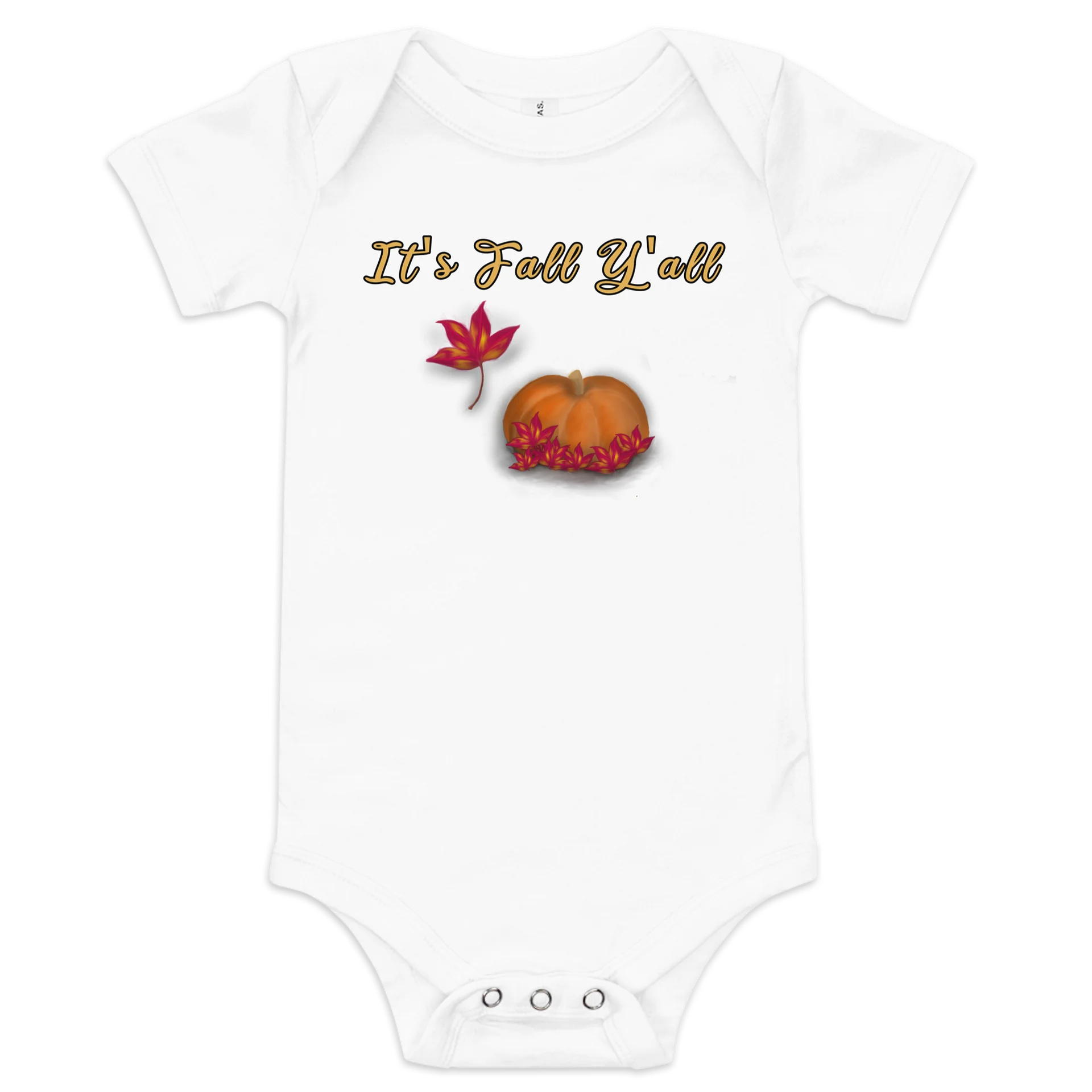 "It's Fall Y'all", Baby Short Sleeve One Piece - Bella+Canvas product image (4)