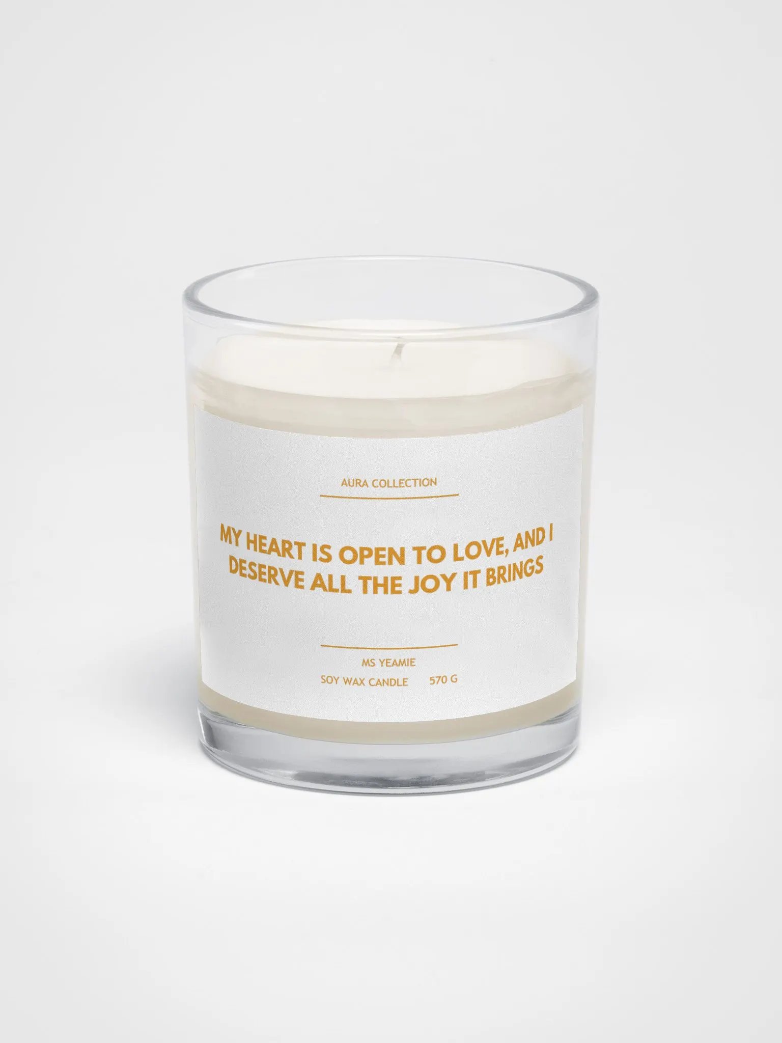 AURA COLLECTION Soy Wax Candle: Open Your Heart product image (1)