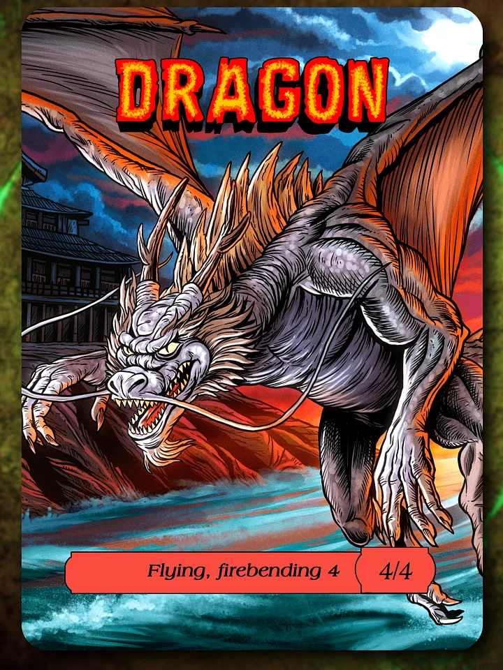 Dragon 4/4 Firebending Full Art Token product image (1)