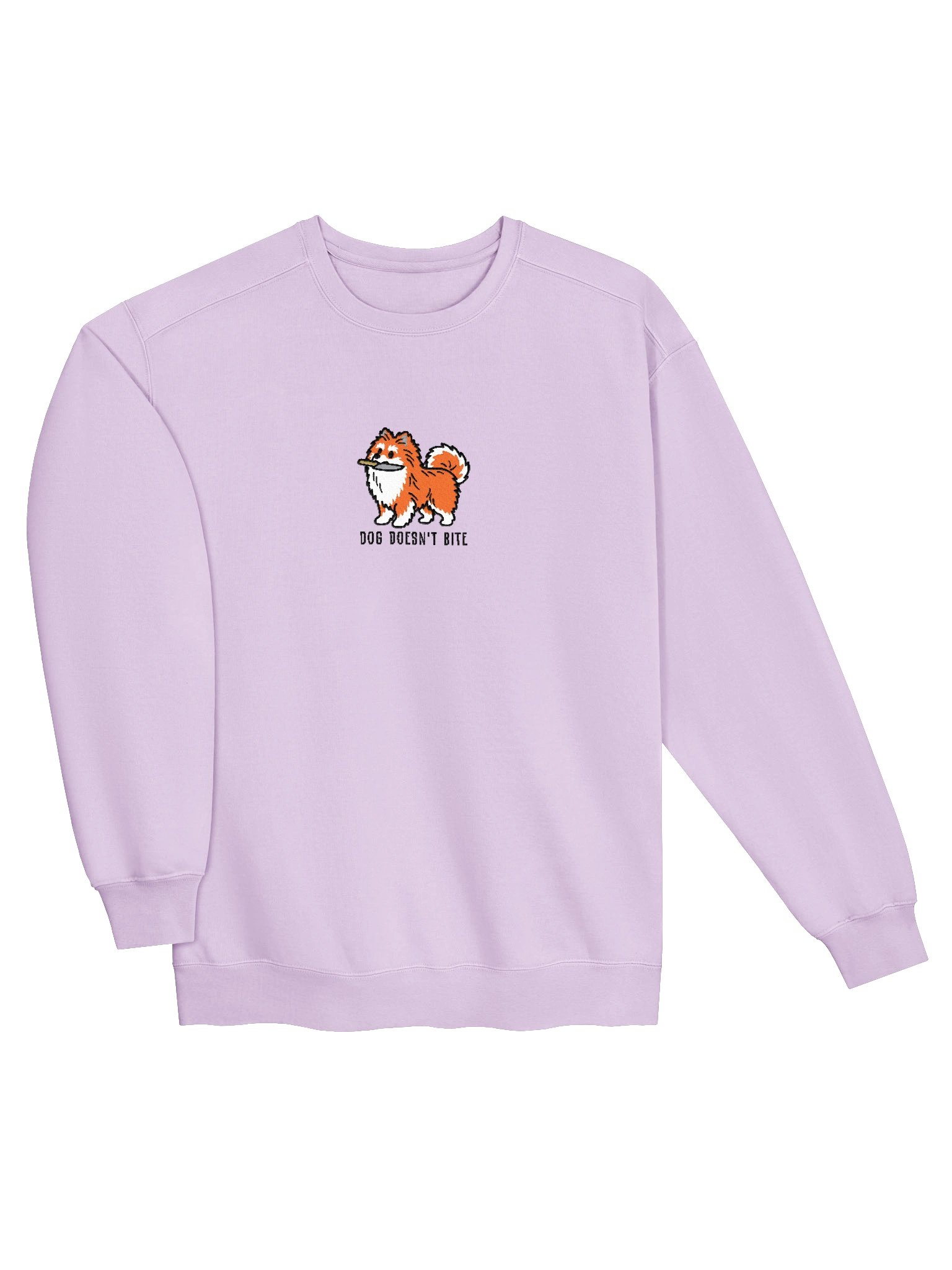 Dog Doesn't Bite Funny Chibi-Style Embroidered Premium Sweatshirt for Pomeranian(Red) Owners product image (35)