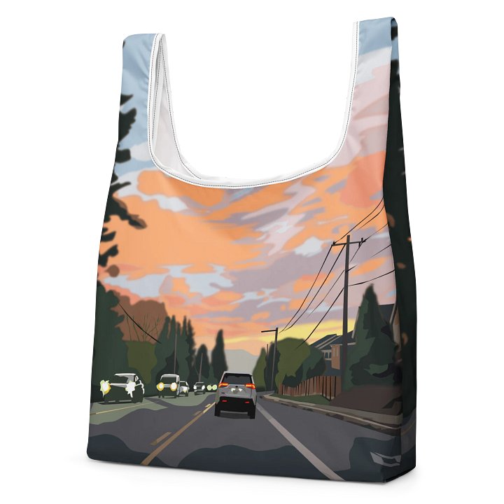 Sunset Commute Reusable Shopping Bag product image (2)
