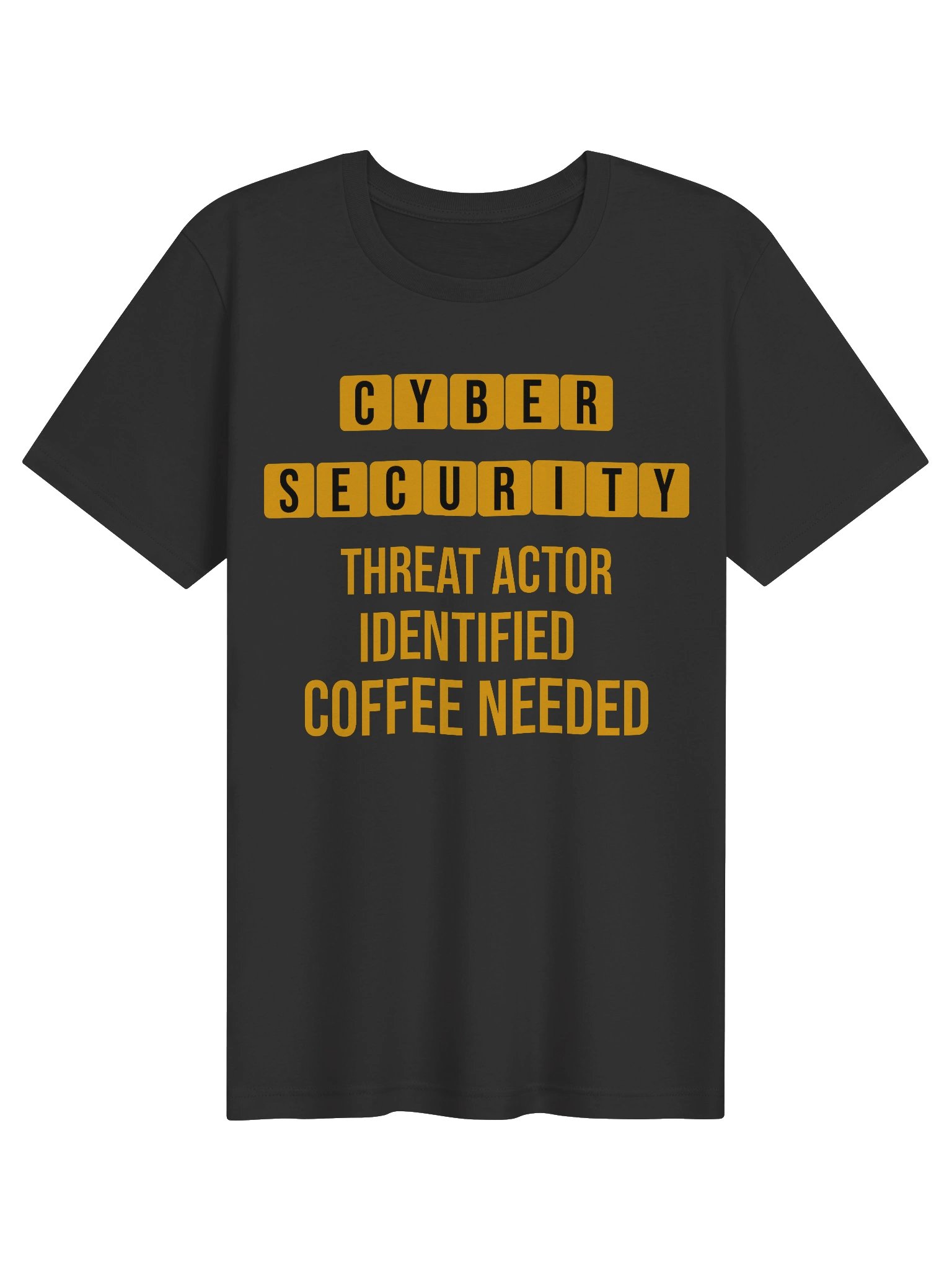 Threat Actor Identified, Coffee Needed — Cybersecurity T-Shirt | CTI Analyst Gift | SOC Humor product image (1)