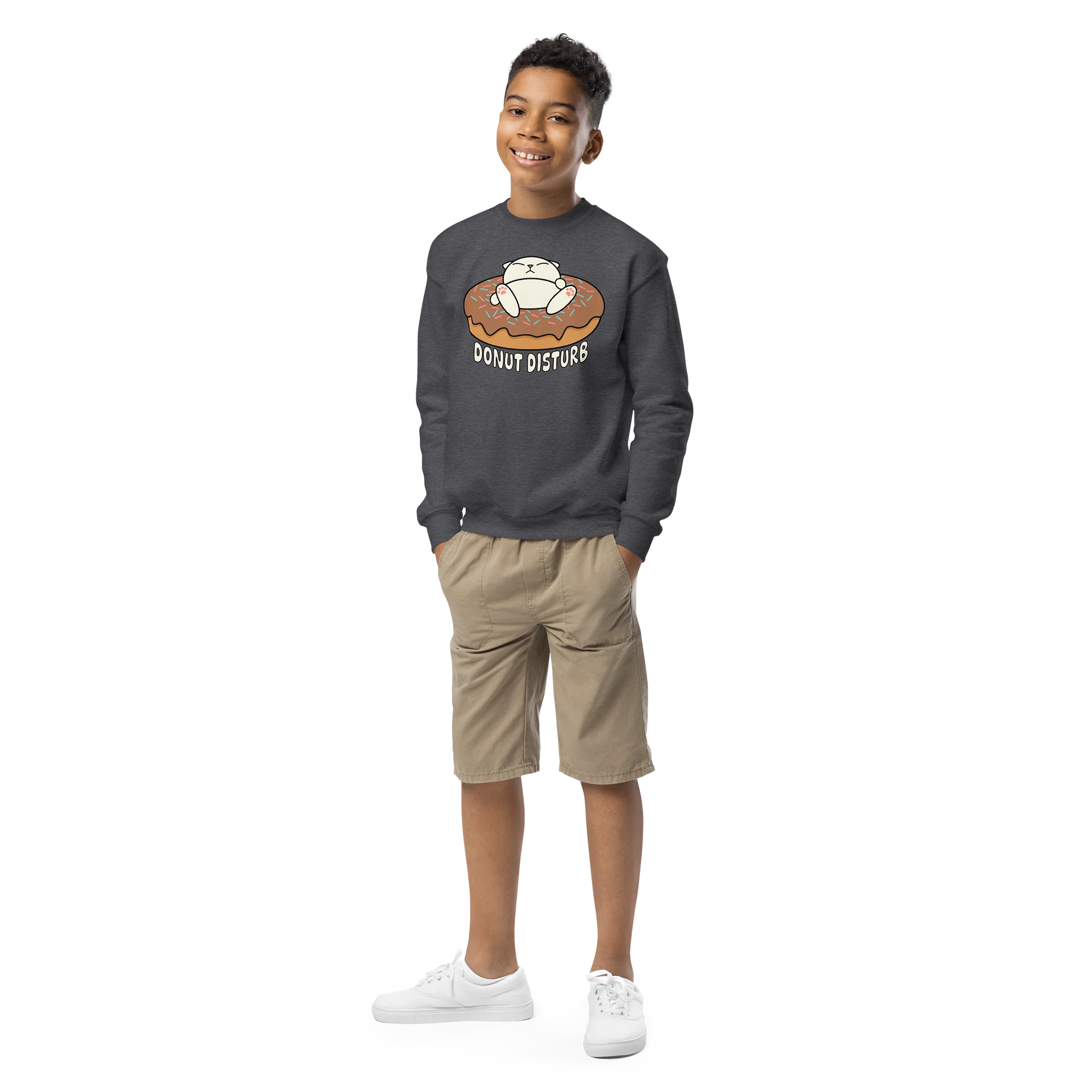 Donut Disturb Cat - Unisex Youth Sweatshirt product image (2)
