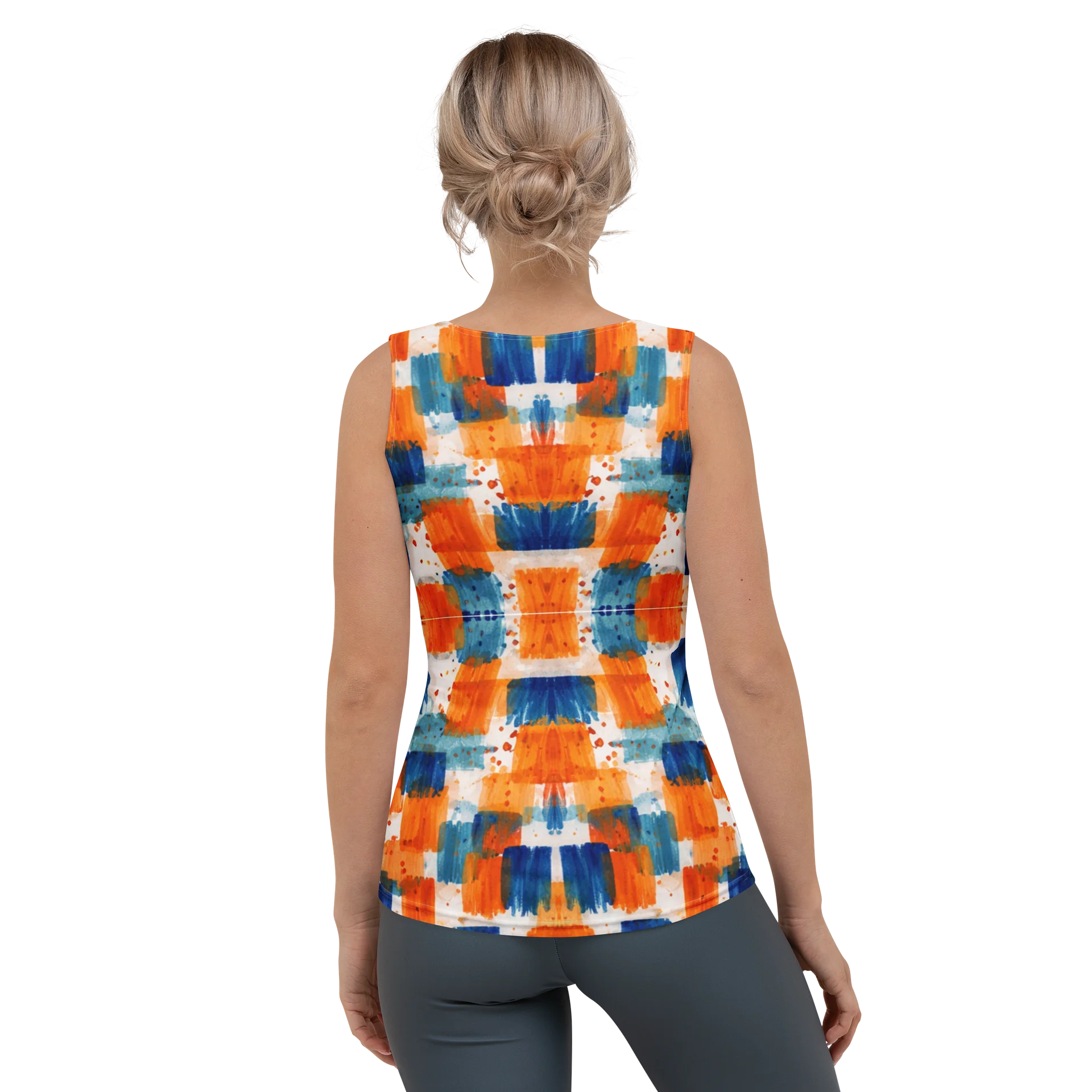Urban Mosaic: Abstract brushstroke design Empowerment Fusion Women's Tank Top product image (2)