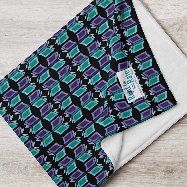 Bookish Blanket (Black Background) product image (2)
