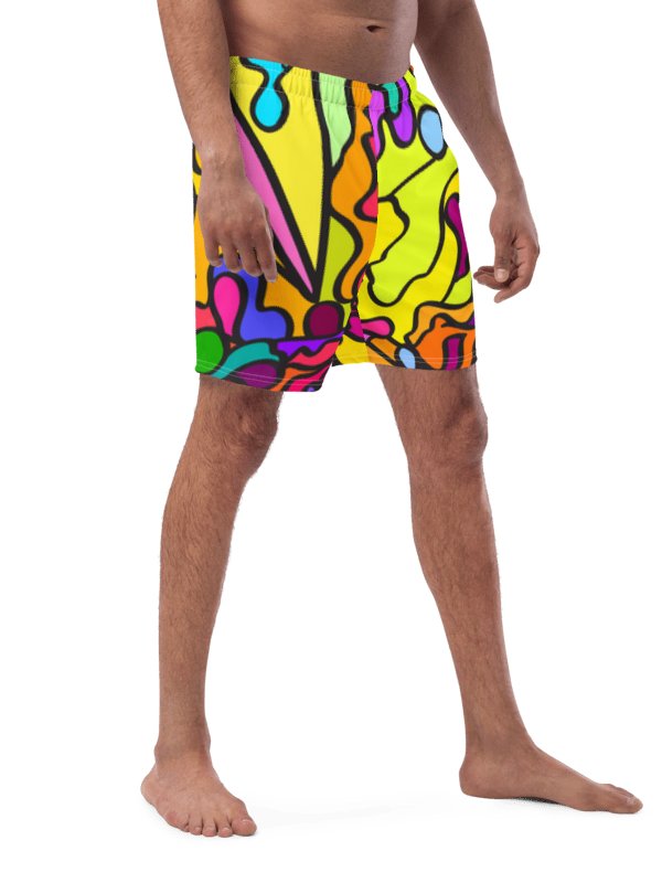 Vibrant Swirls All-Over Swim Trunks - Wave at Sunset product image (9)