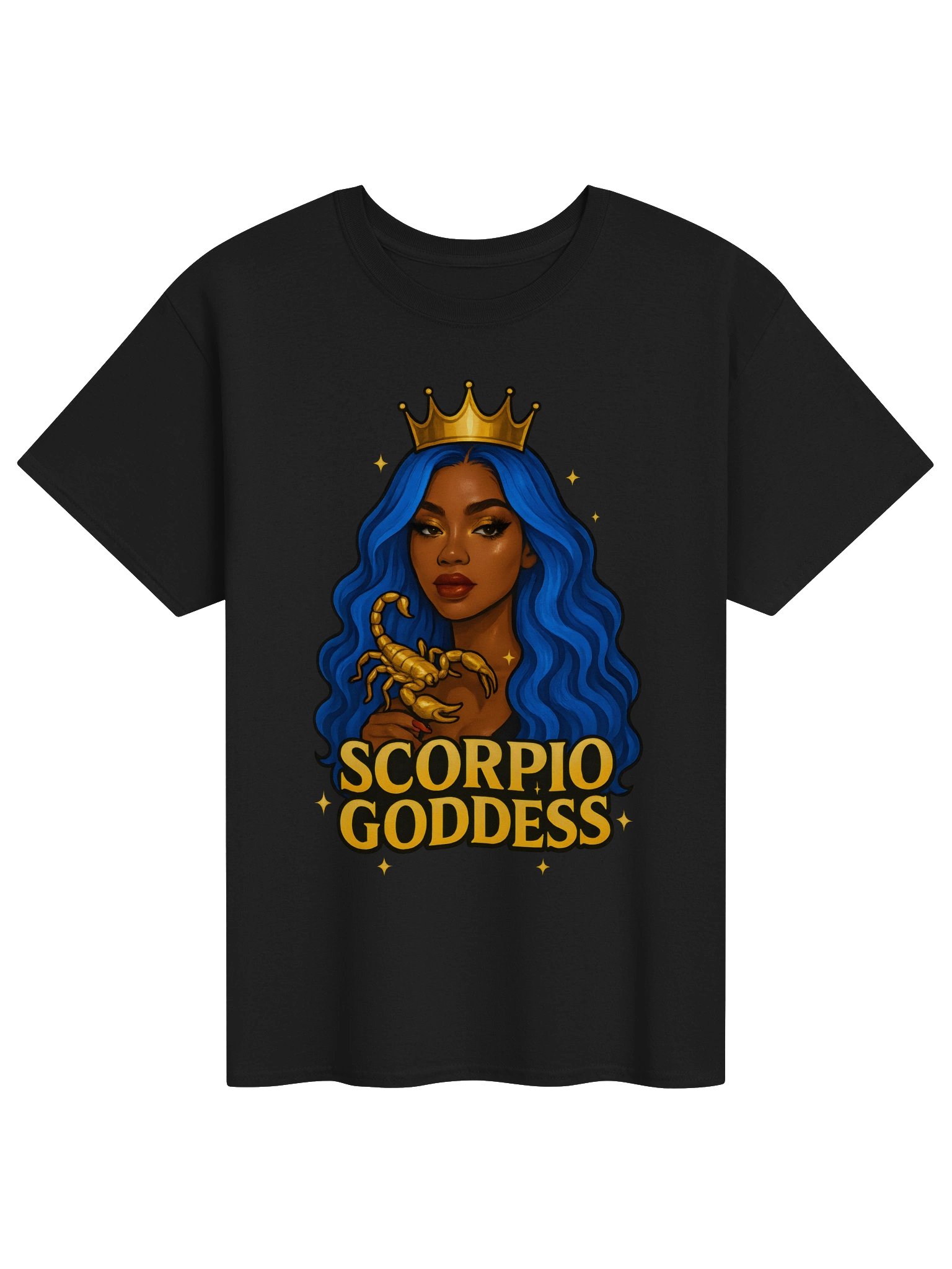 Scorpio Goddess Blue Hair Tee product image (2)