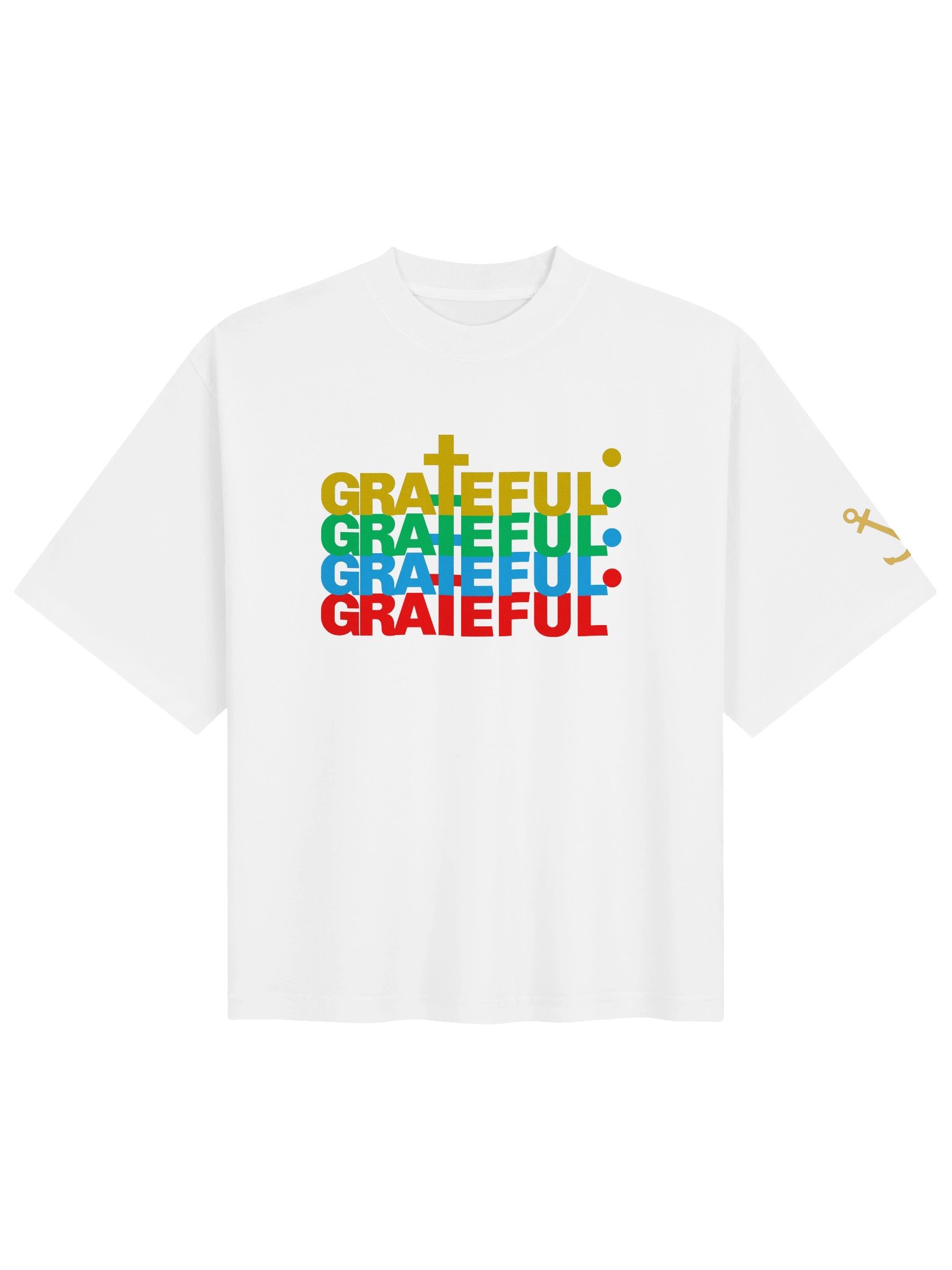 Grateful Oversized Tee (White) product image (1)