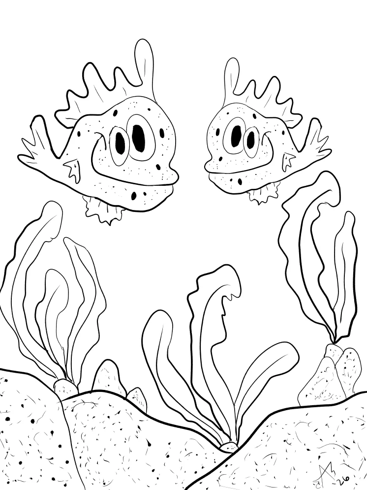 TSStechangel's World - Dragonfish Coloring Page product image (1)