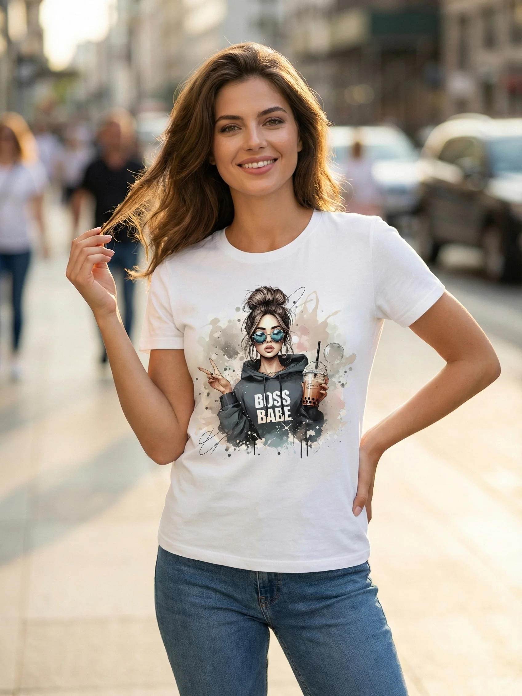 Boss Babe – Women’s Premium Graphic T-Shirt product image (3)
