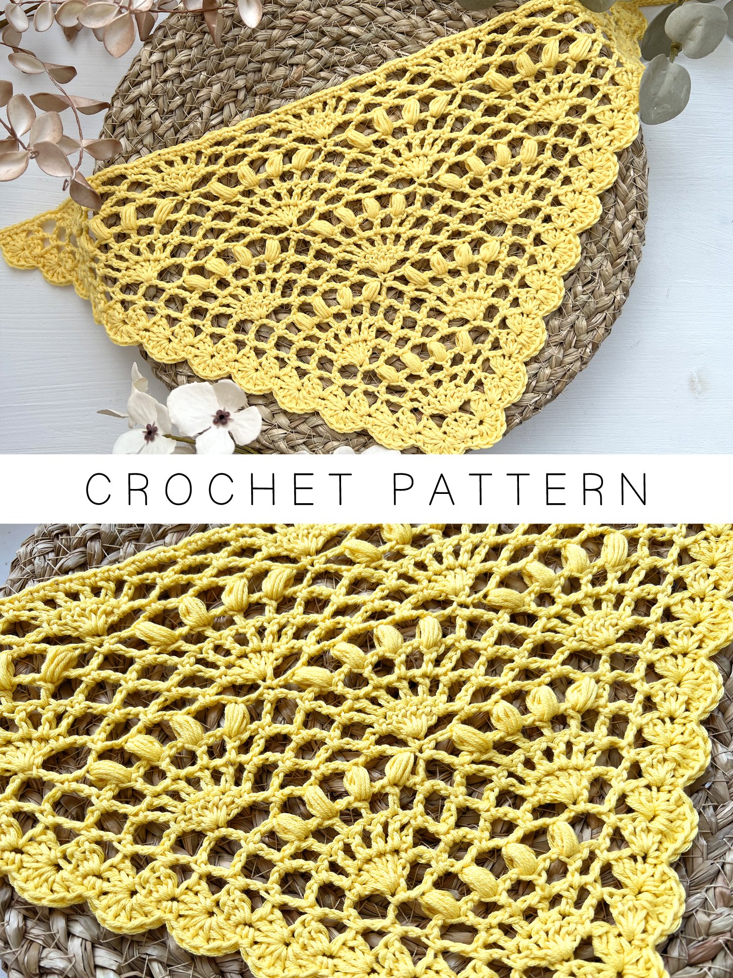 Crochet Pattern: The Spring Blossoms Bandana product image (1)