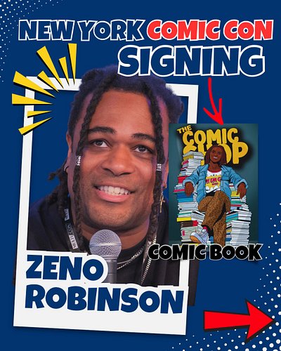 Zeno Robinson (Keith on The Comic Shop series) will be representing the squad at NYCC signing copies of The Comic Shop: Comic...