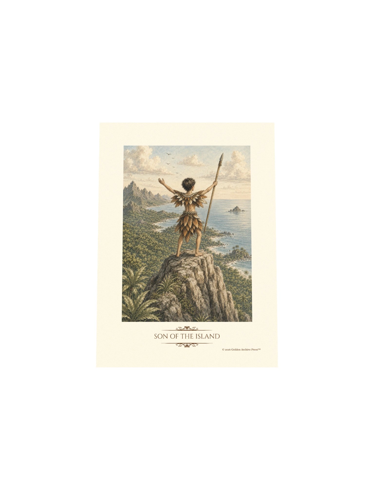 Son of the Island — Naturalist Art Print (Child and Sea) product image (29)
