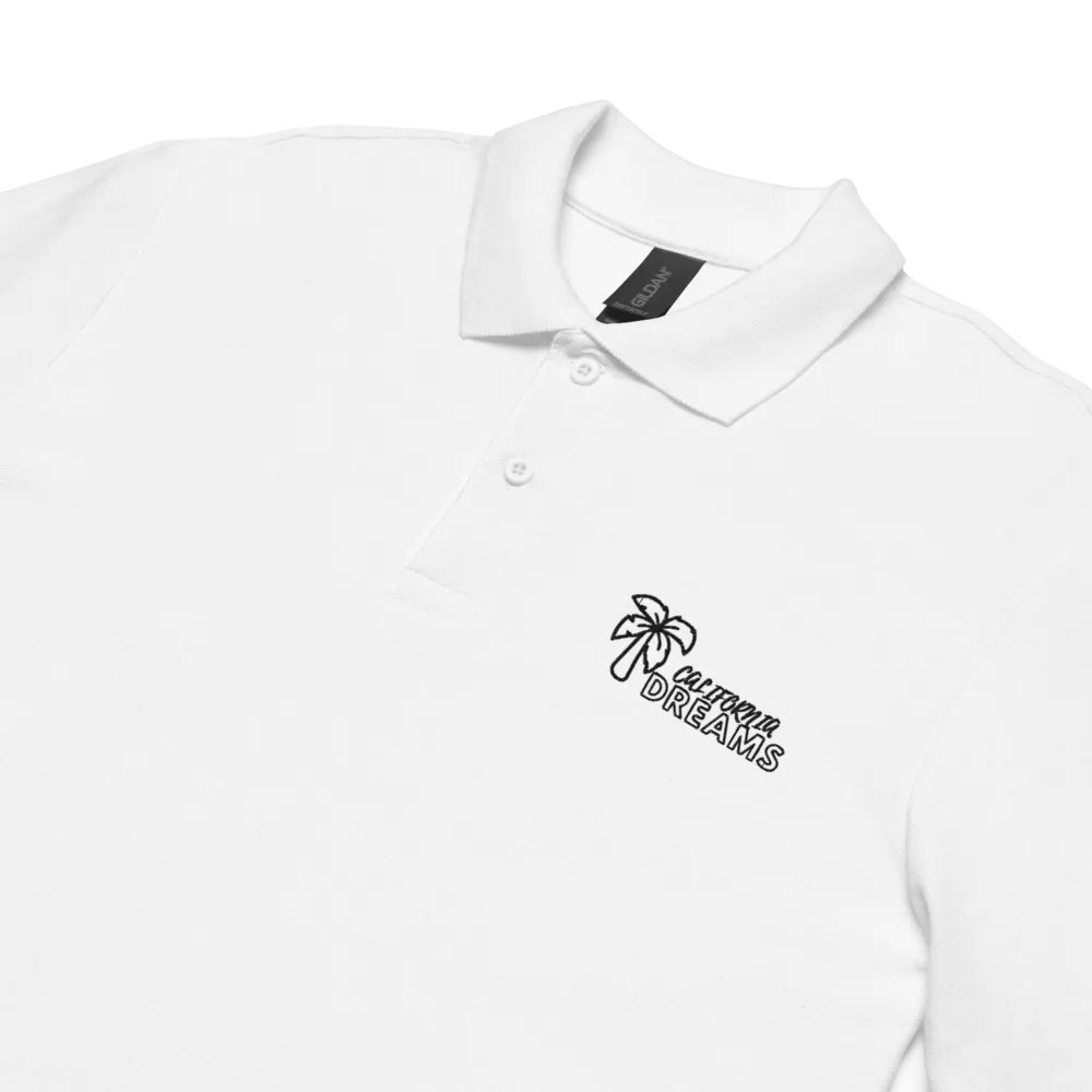 California Dreams Palm Tree Men Polo T-Shirt - White product image (5)