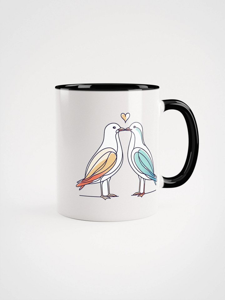 Two gulls, one heart: harmony on the Pacific horizon. product image (1)