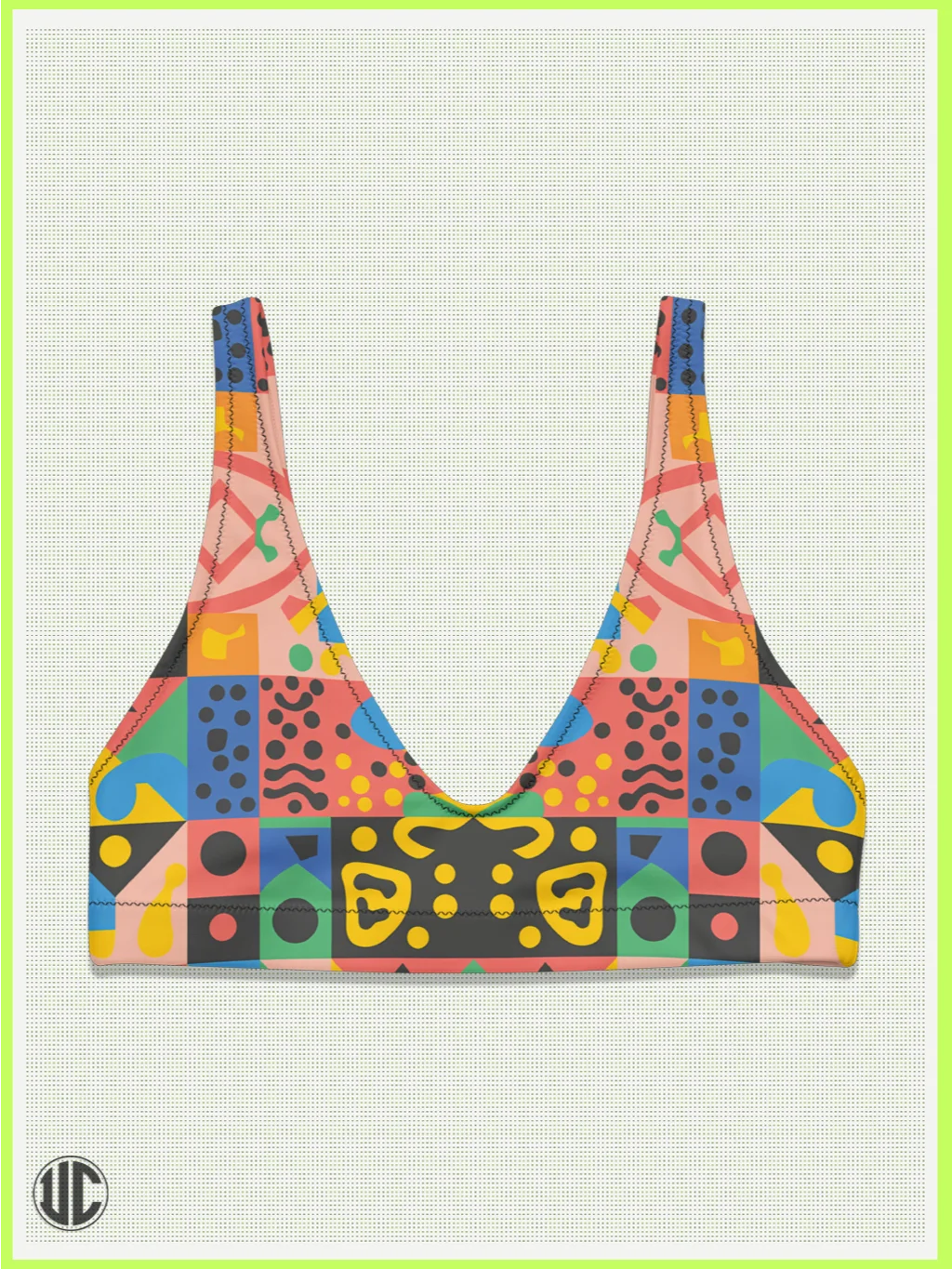 UnkoCon – Vivid Memphis Style Bikini Top product image (1)