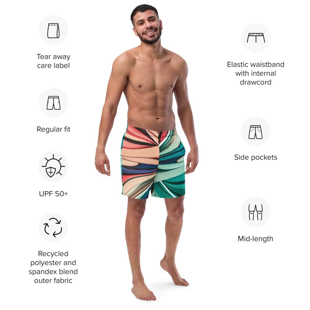 TDS Music Abstract Swim Trunks in Vibrant Colors (2XS-6XL) product image (11)