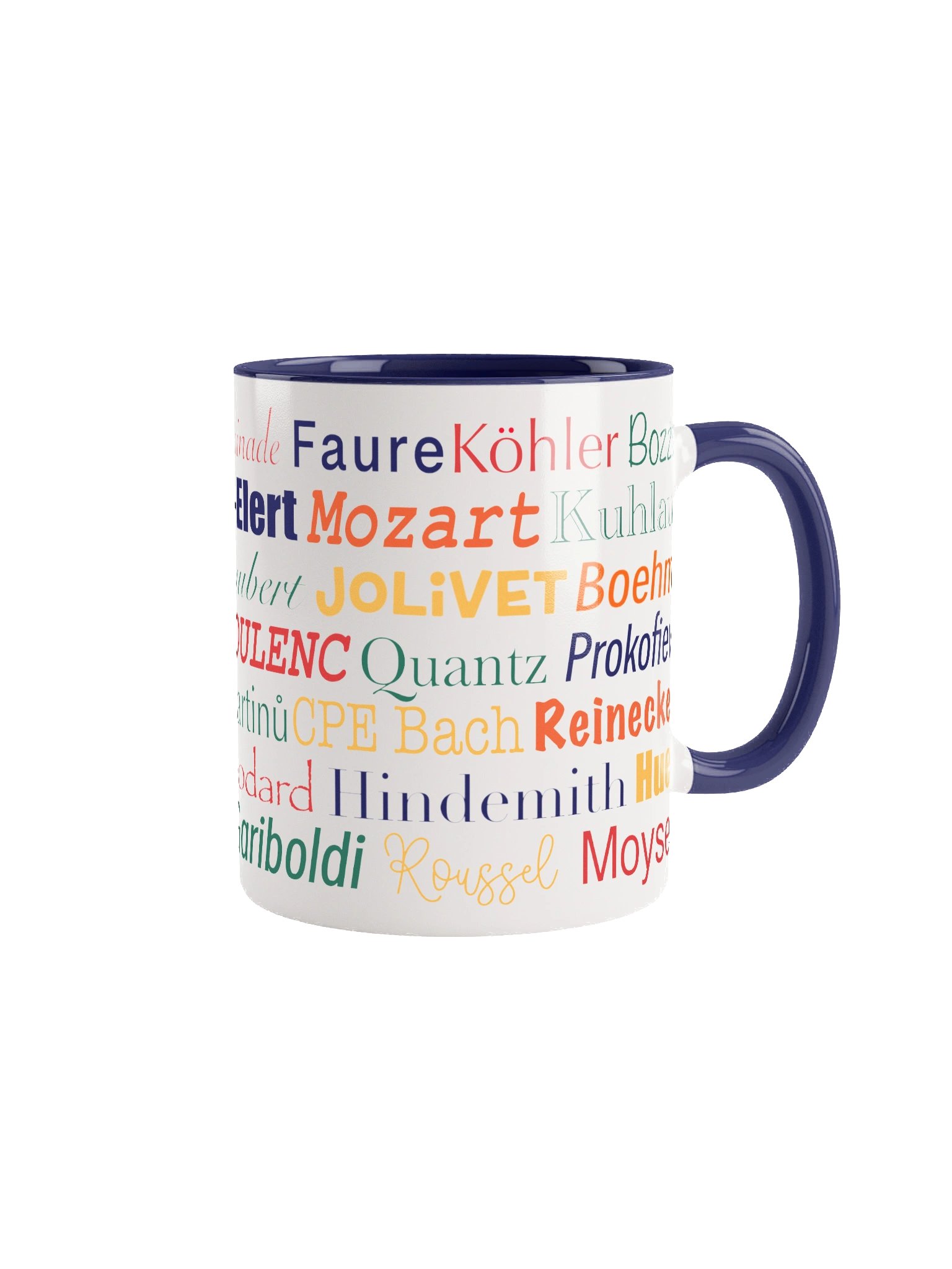 Big Names in Flute Music Ceramic Mug, 11 oz product image (1)