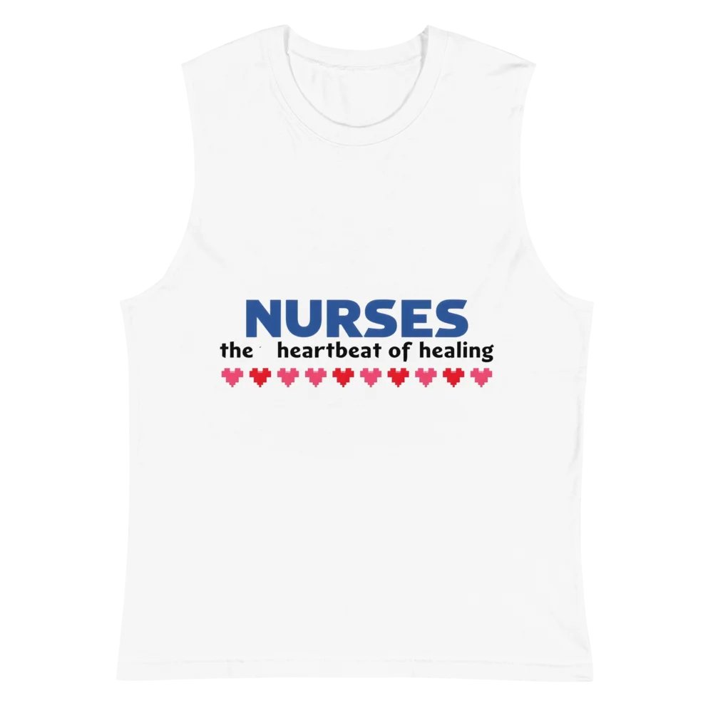 Heartbeat of Healing Nurses Muscle Tank product image (2)