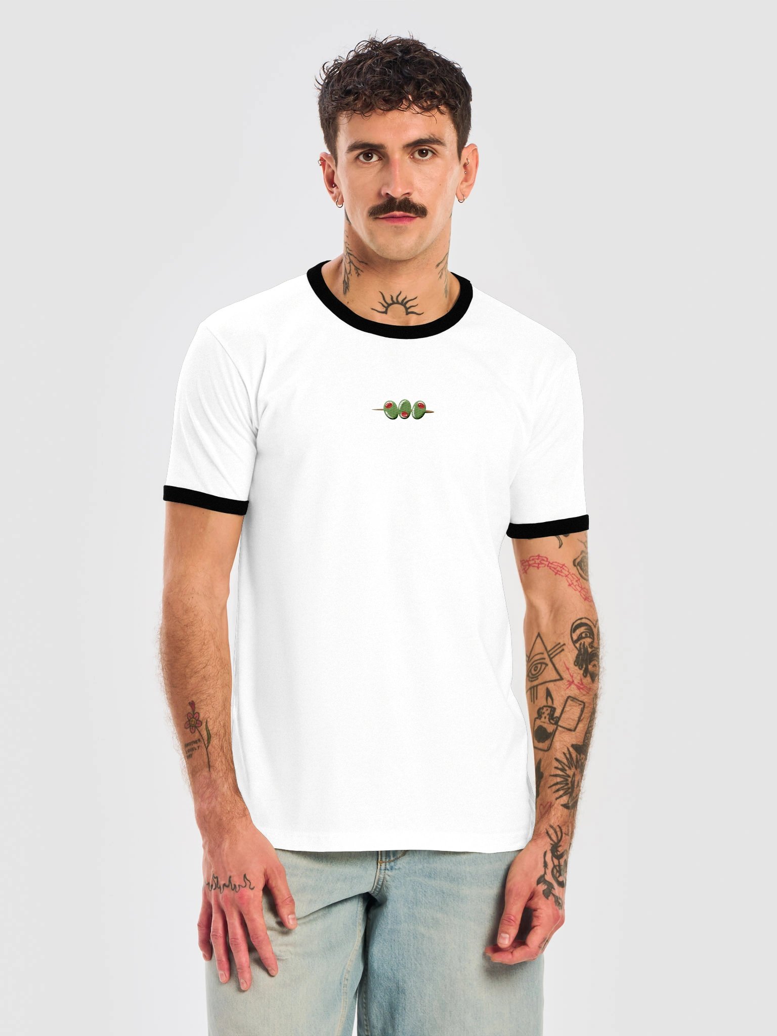 OlivesCrossing Embroidered Ringer Tee product image (7)