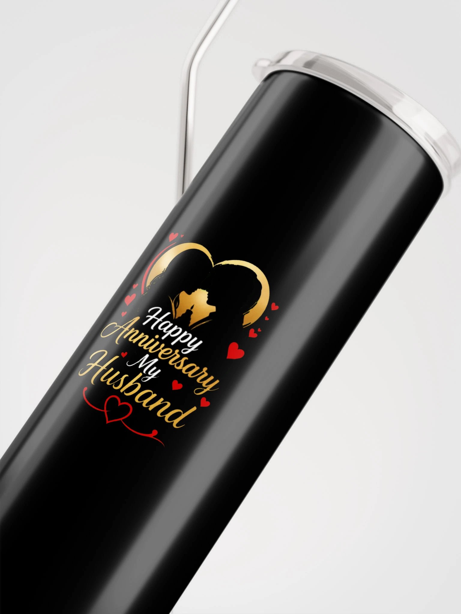 Happy Anniversary My Husband Tumbler - Couple Silhouette product image (5)
