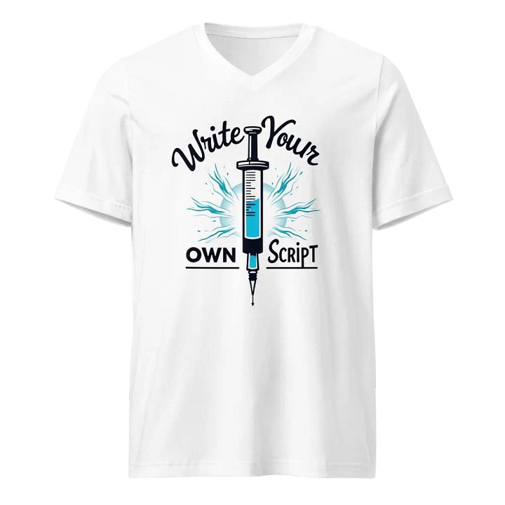 Syringe Script V-Neck Tee product image (1)