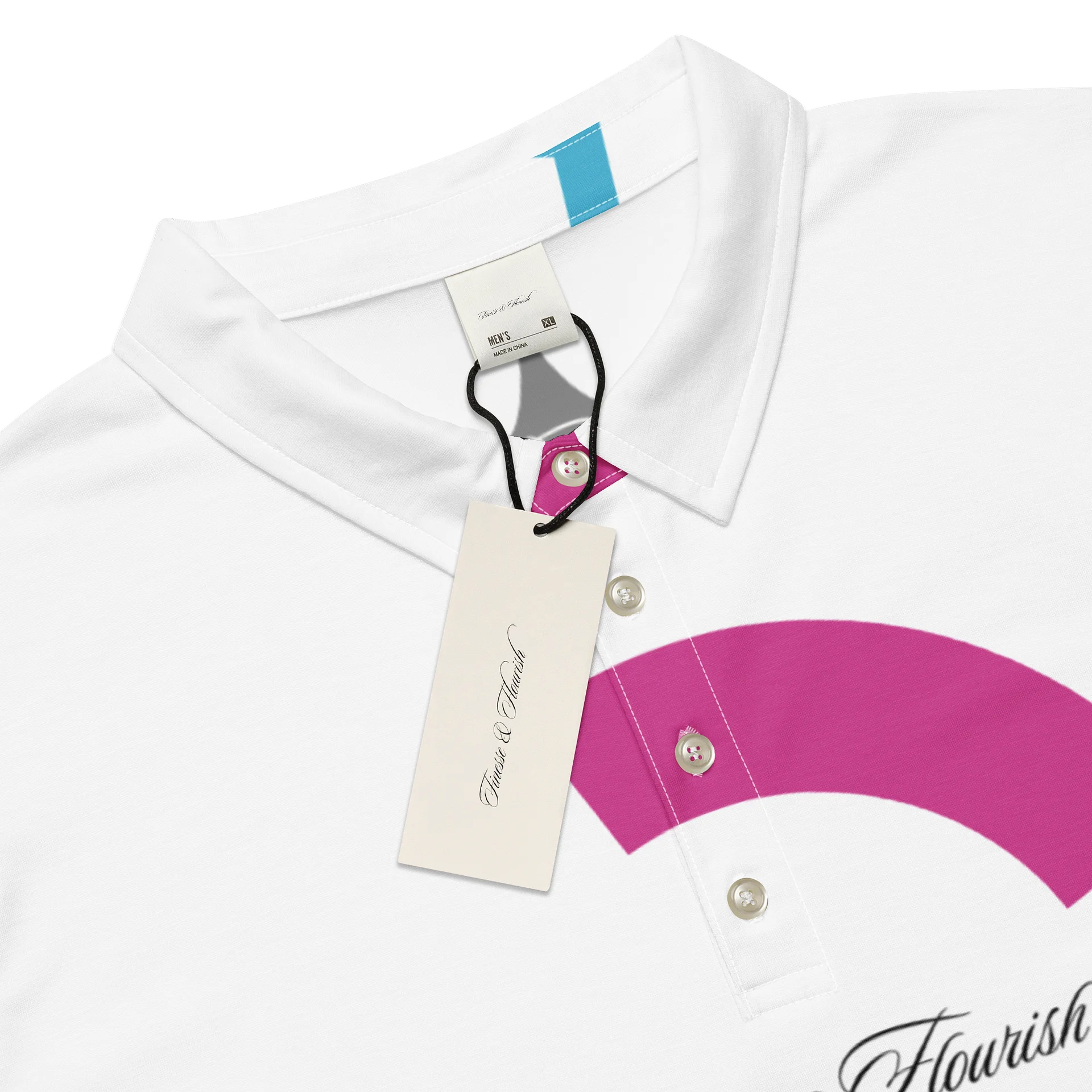 F&F Script 89 Slim Fit Polo Shirt (WHT) product image (4)