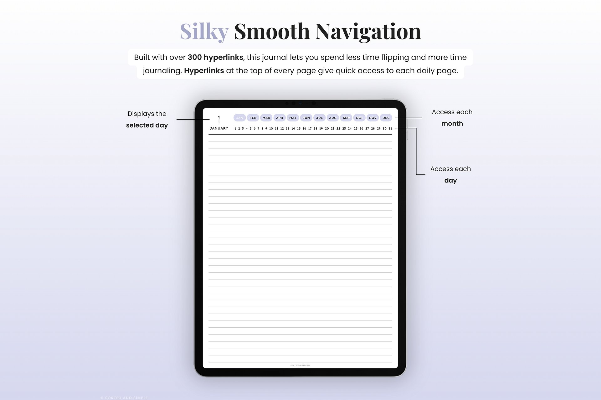 Digital Lined Journal - Purple product image (2)