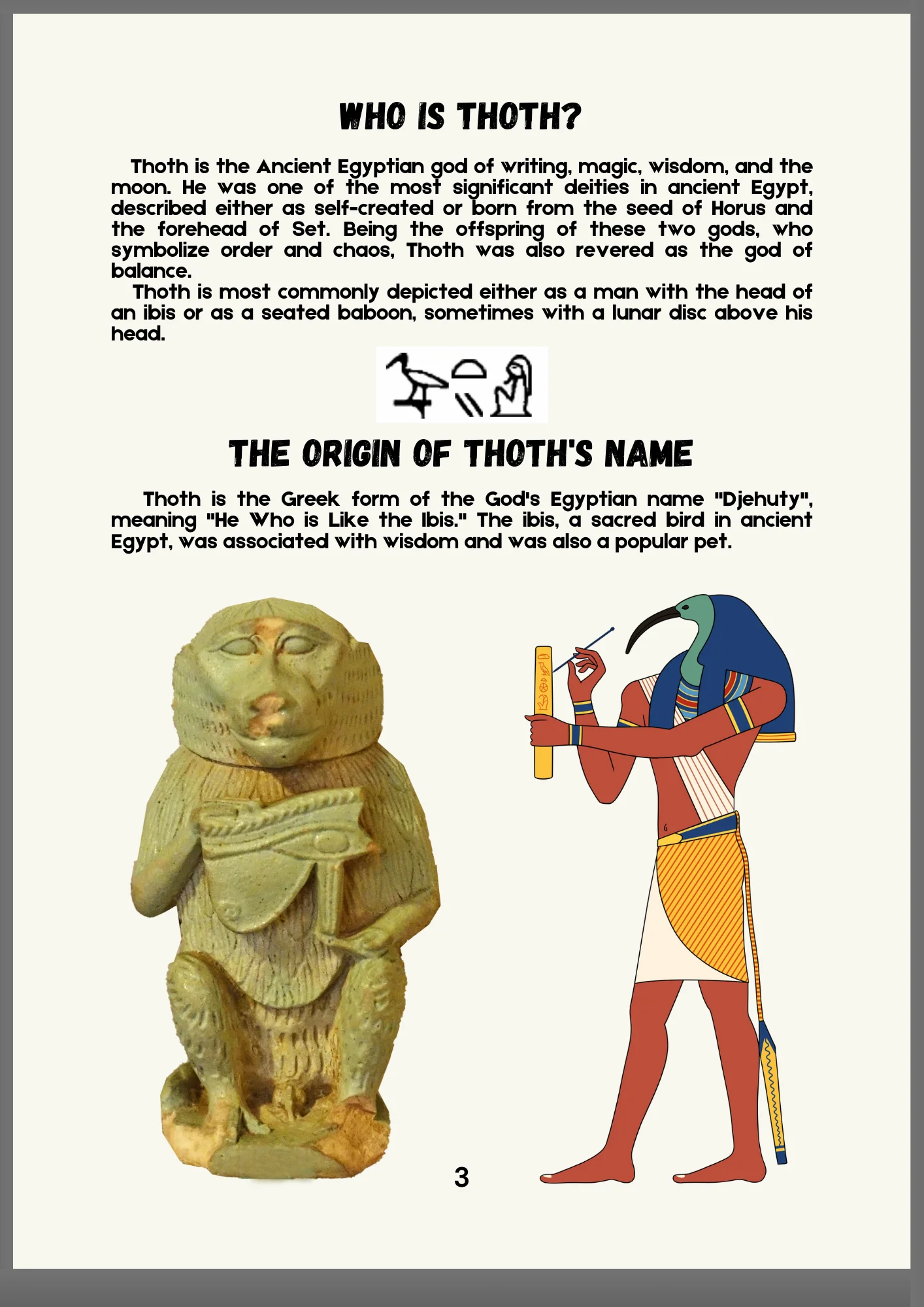 Thoth in Ancient Egyptian Art and Mythology - Printable eBook product image (2)