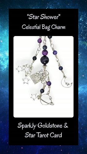 This purse charm feels like a tinkly tassel! It's a perfect representation of my Starfall Collection, and it's not just prett...