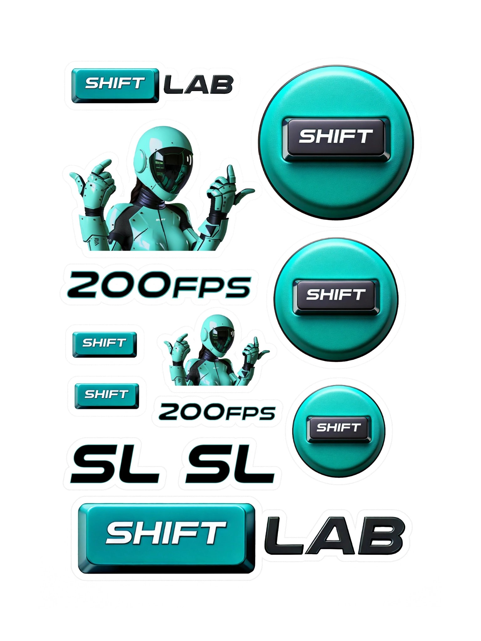 Shift Teal Sticker Sheet product image (3)