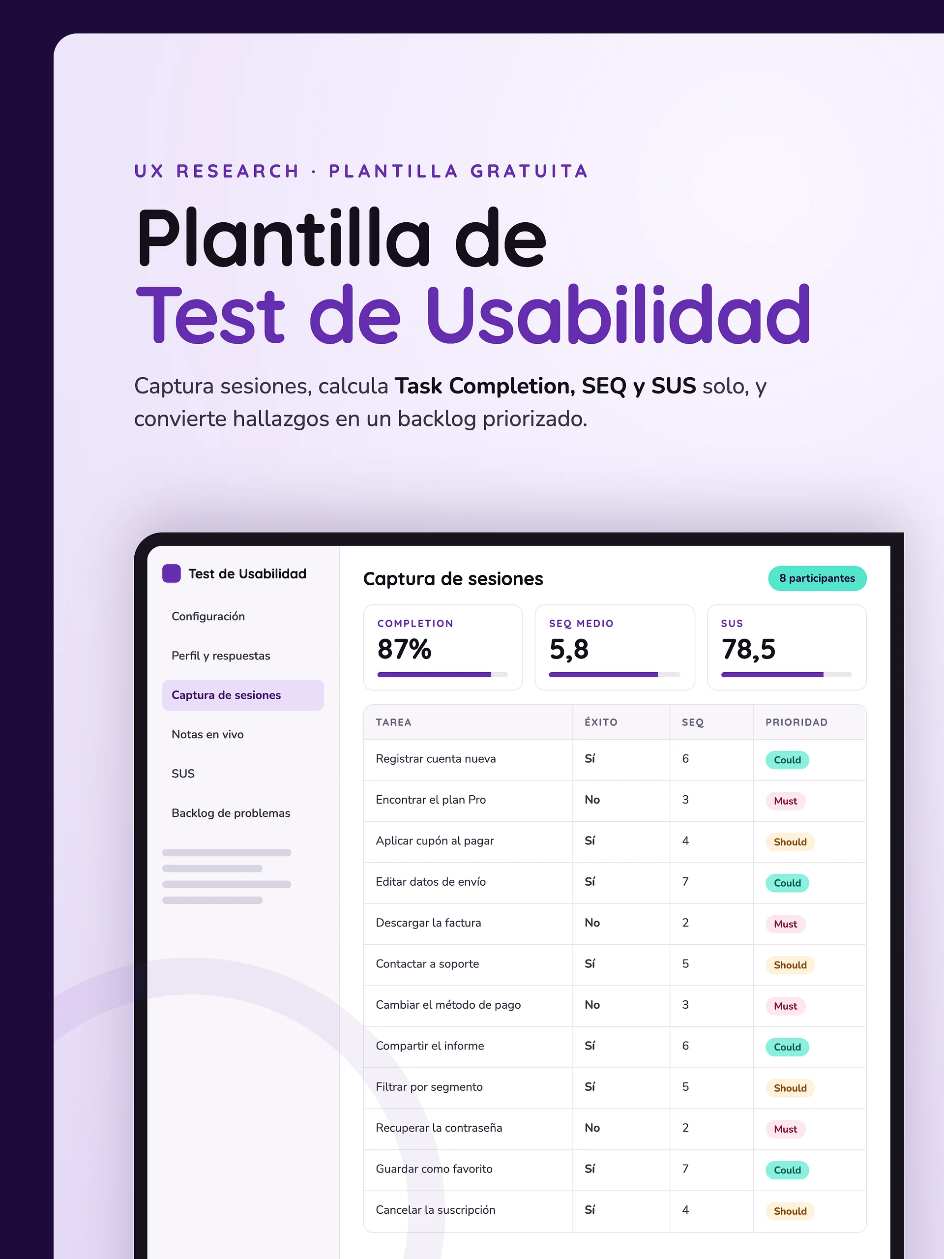 Plantilla Test de Usabilidad product image (1)