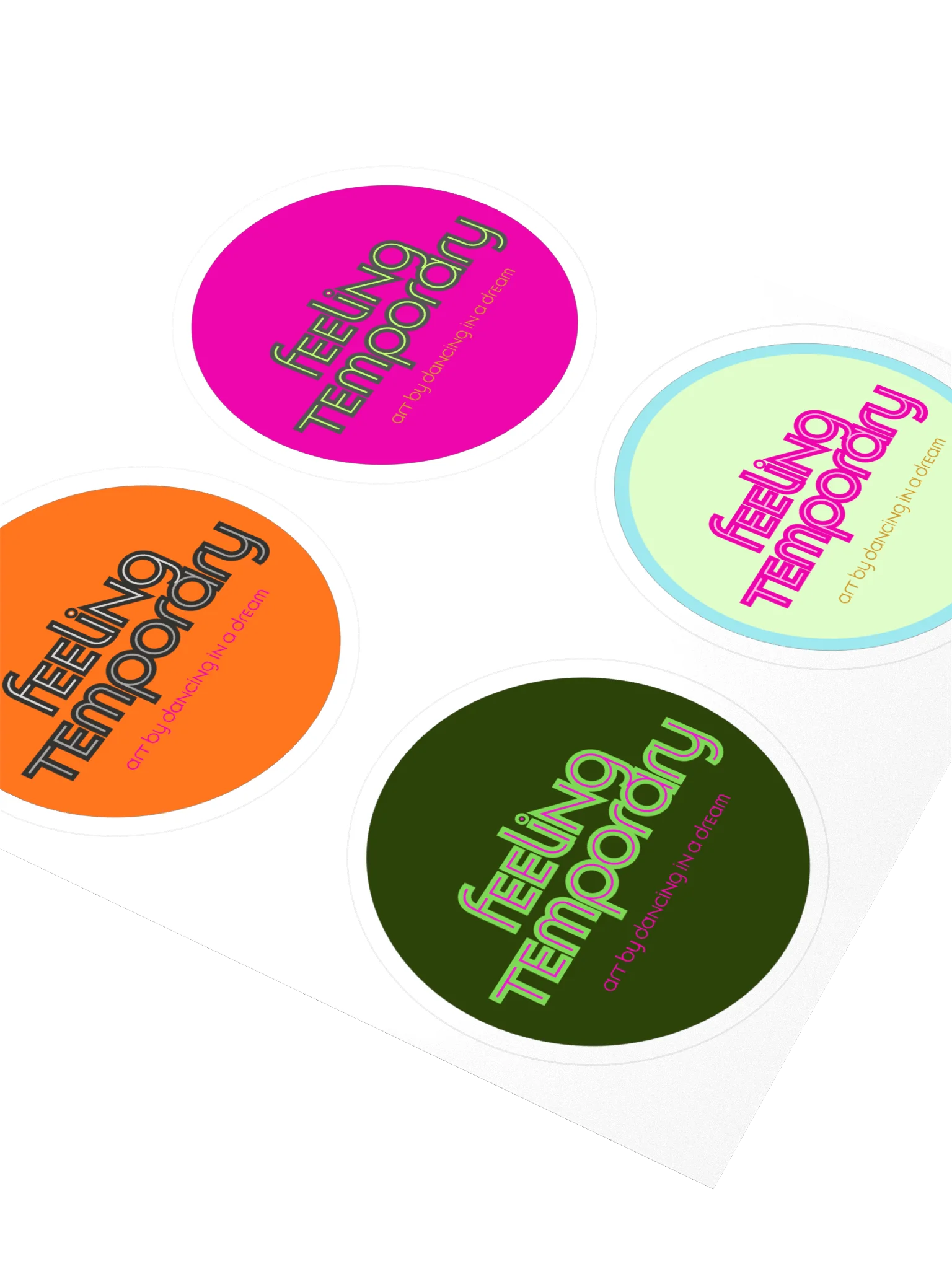 'feeling temporary' stickers | 4 pk product image (3)