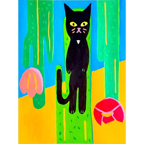 another hump day, another stupid cat painting.  idek what i'm doing anymore & apparently felix doesn't either.  coming soon!
...