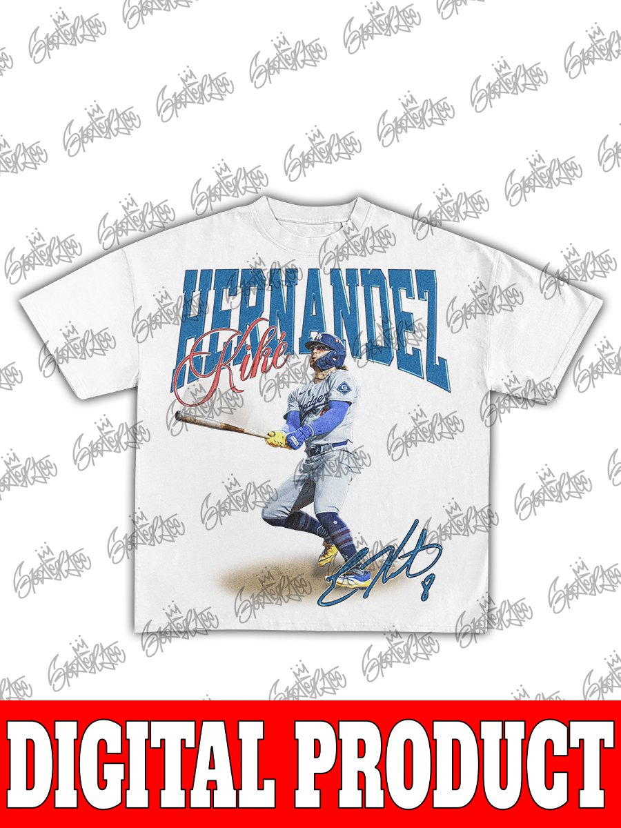 Teoscar Hernández Los Angeles Dodgers Vintage Baseball Bootleg Graphic product image (2)