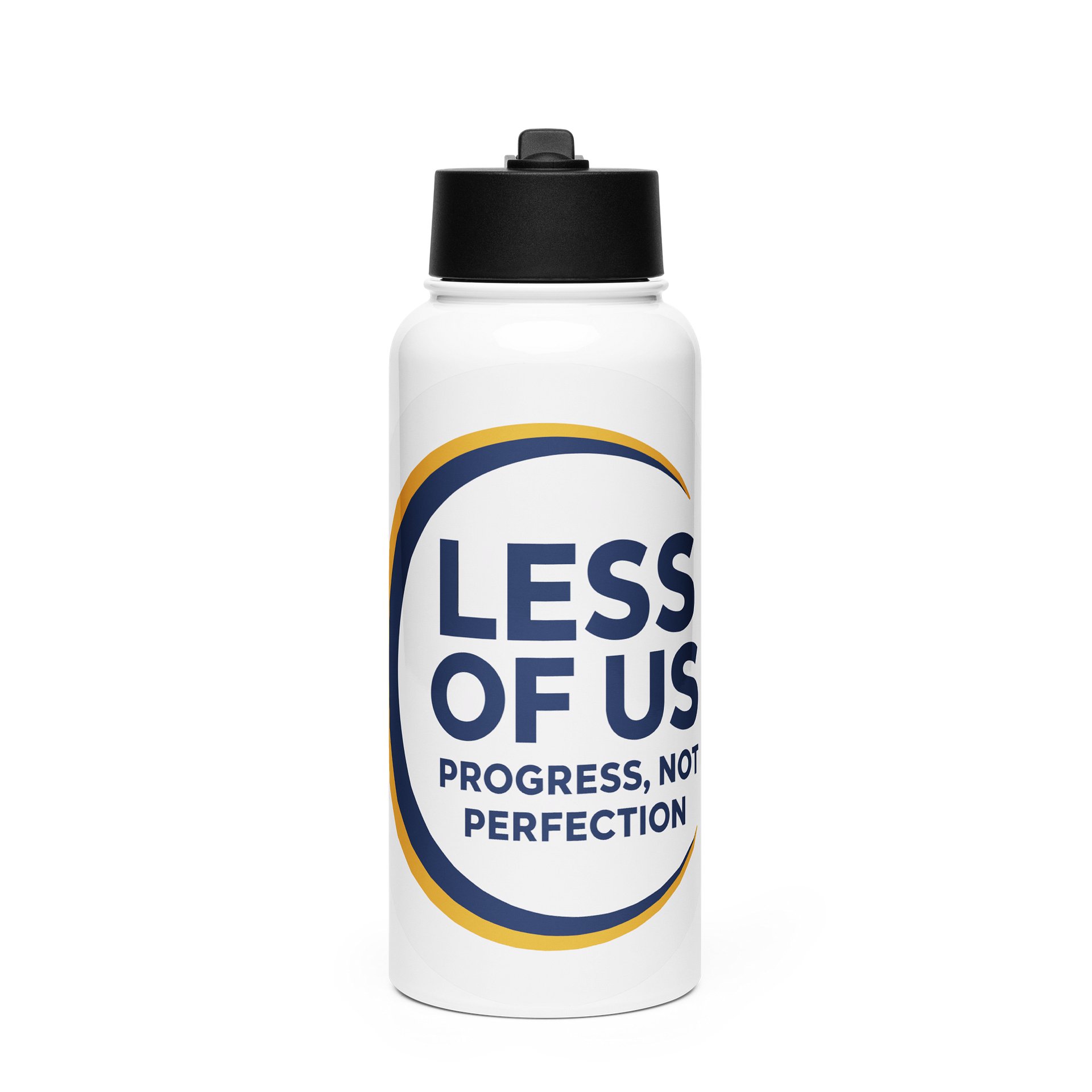 LESS OF US — Progress Not Perfection 32oz Straw Bottle product image (1)