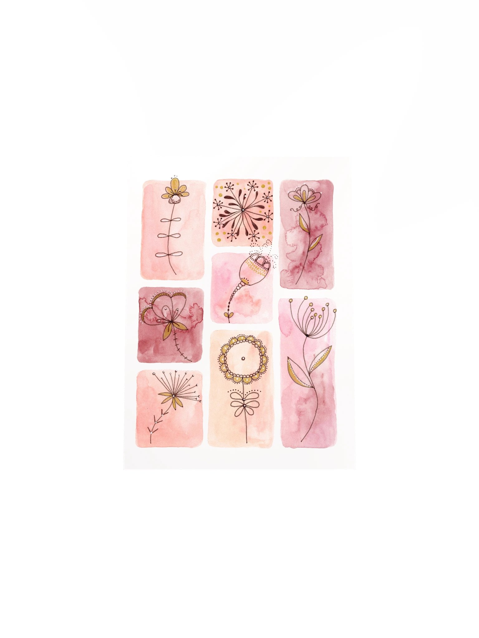 Whimsical Flower Doodle Poster 2 product image (30)