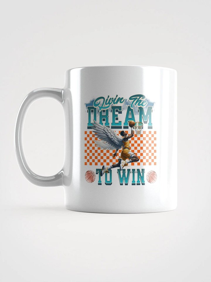 Livin The Dream To Win Basketball Angel Wings Slam Dunk Mug product image (1)