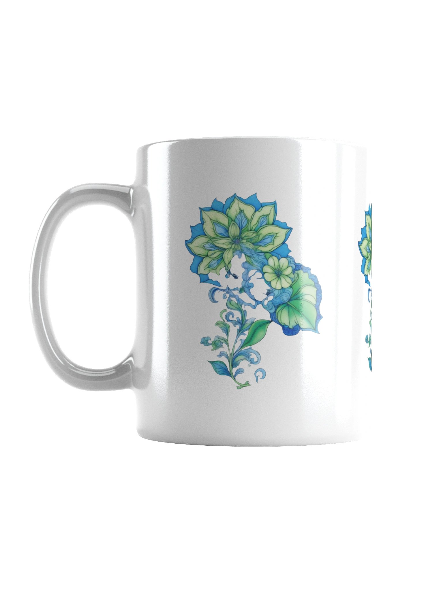 Cool Blue Florals - Mug product image (1)